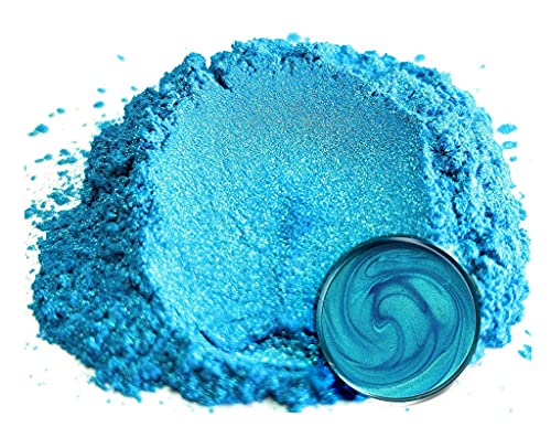 Eye Candy Mica Powder Pigment “Okinawa Blue” (25 gr) Multipurpose DIY Arts and Crafts Additive | Natural Bath Bombs, Resin, Paint, Epoxy, Soap, Nail - WoodArtSupply