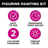 TULIP All-in-One Daydream 2 Figure Ceramic Painting Kit, Unicorn & Rainbow Value Pack, 2 Paint Your Own Figurines 12 Paints, 2 Paintbrushes, Kids TULIP