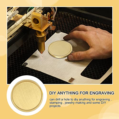Blank Brass Challenge Coin Laser Engraving Coins Blanks 40 mm with Acrylic Protection Box for DIY Crafts Birthday Travel Commemorative Collection Rainteam