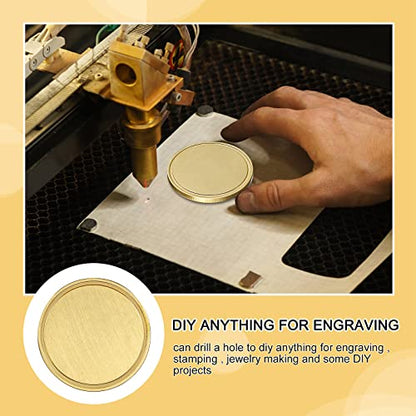 Blank Brass Challenge Coin Laser Engraving Coins Blanks 40 mm with Acrylic Protection Box for DIY Crafts Birthday Travel Commemorative Collection - WoodArtSupply