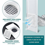 Daisypower Dryer Vent Window Kit,4" Adjustable Window Vent Kit with Outdoor Dryer Vent Cover Daisypower