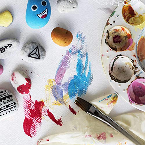 LANIAKEA 20 Pcs River Rocks for Painting, 3-5 Inch River Rocks Caft Rocks for Arts Multi-Color Painting Rocks for Kids Project, Crafts and Home