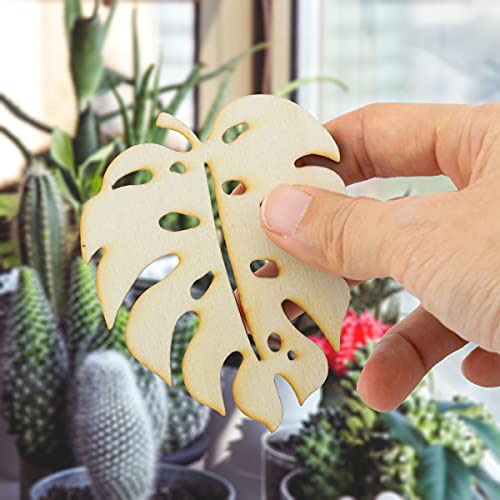 Summer-Ray 20 Wooden Monstera Leaves Laser Cutout DIY Craft Party Decoration Art Embellishment Room Decoration Summer-Ray.com