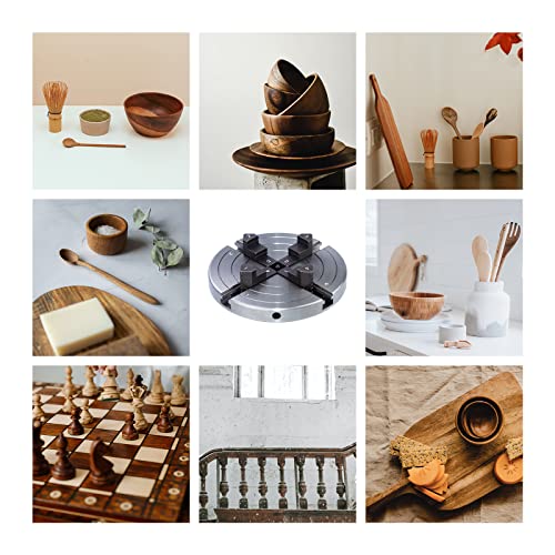 DEEFIINE 6 Inch Wood Lathe Chuck Set 1" x 8 tpi, Self Centering 4 Jaw Wood Turning Chuck DEEFIINE