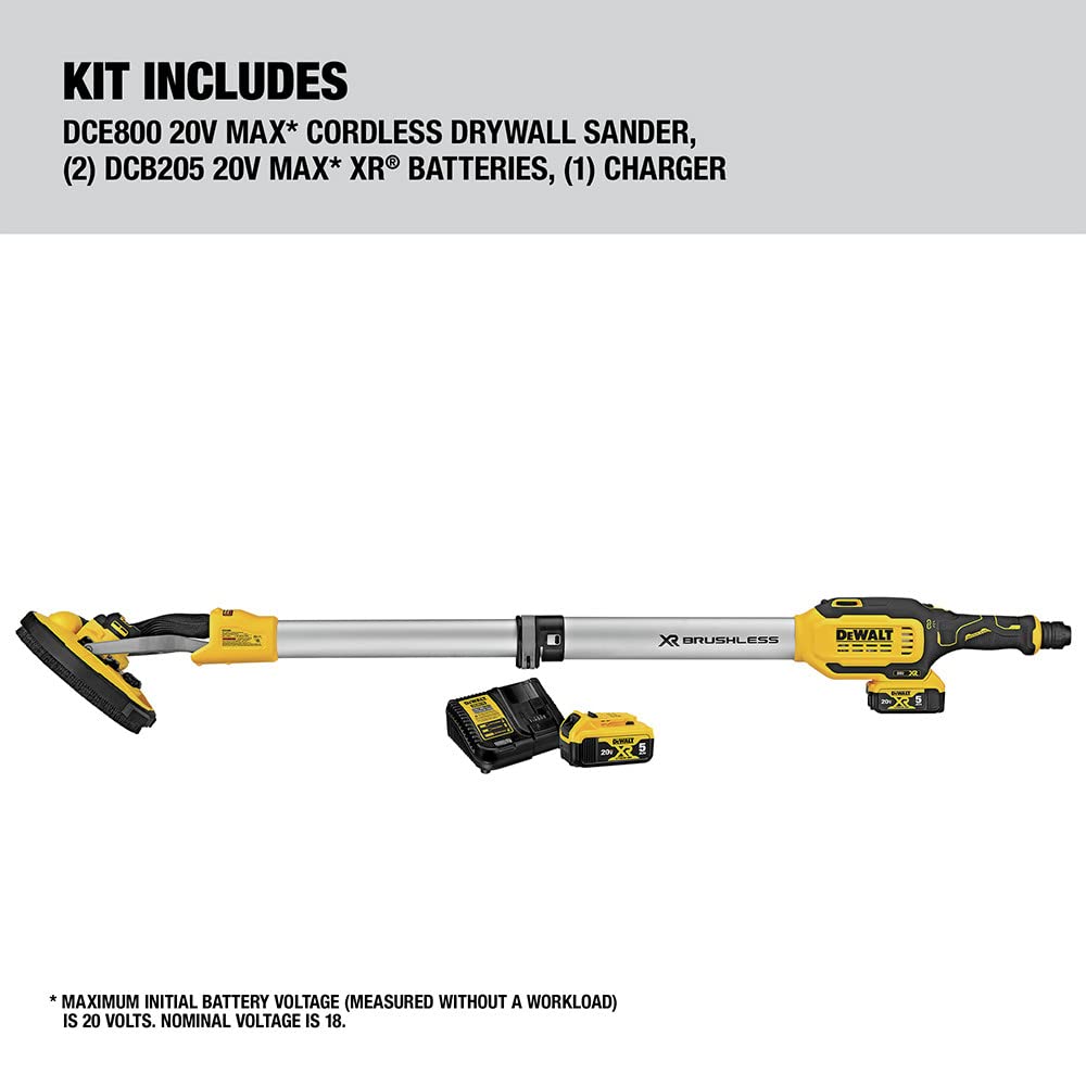 DEWALT 20V MAX Cordless Drywall Sander, Tool Only (DCE800B) - WoodArtSupply