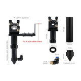 Cloudray C Series Head Set with 1 PCS USA CVD Focus Lens D20mm FL50.8mm and 3 PCS Si Mirrors D25mm (Set A) Cloudray