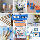 HTVRONT Blue Painters Tape - 1 Inch x 60 Yards x 3 Rolls Masking Tape, Multi-Surface Painters Tape, Paint Tape for Wall, Painting, Craft, Art HTVRONT