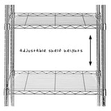 Honey-Can-Do SHF-01054 5-tier chrome shelving unit, 250 lbs Honey-Can-Do