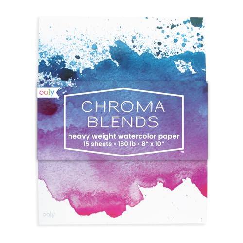 Ooly Chroma Blends Heavy-Weight Watercolor Pad, 8 x 10 Inches - 15 Sheets OOLY
