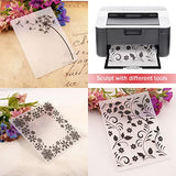 16 Pack 6 Mil Clear Mylar Stencil Sheets, 12" x 12" Blank Reusable Plastic Template Sheets for Cricut, Laser Cutting, Gyro-Cut Tool Template Material Sakola