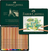 Faber-Castel FC112124 Pitt Pastel Pencils in A Metal Tin (24 Pack), Assorted Faber-Castell