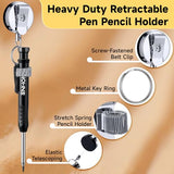 Enhon 57 Pcs Carpenter Pencils Set, Construction Pencils with Sharpener and 52 Refills, Deep Hole Mechanical Carpenter Pencil Set with Retractable Enhon