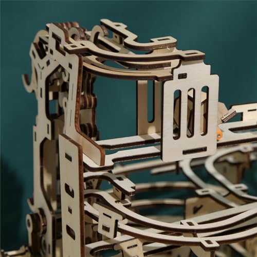 bennama 3D Wooden Puzzles Marble Run Set - Time Traveler Mechanical Model Kits with Motor, Brainteaser and Puzzle for Christmas/Birthday,Gifts for bennama