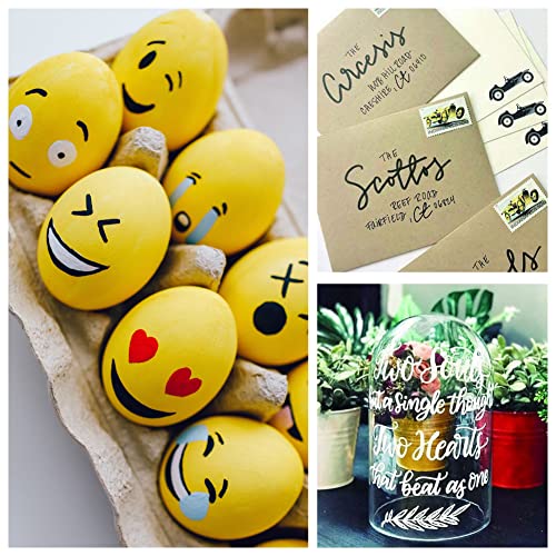 Permanent Paint Pens Silver Markers - 2 Pack Metallic Oil Based Paint Markers, Medium Tip, Quick Drying and Waterproof Marker Pen for Metal, Rock Overseas