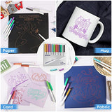 Welebar 12 Pack Metallic Pen Set, 1.0 Tip Marker Pen for Cricut Maker 3/Maker/Explore 3/Air 2/ Air, Metallic Ink Markers for Writing, Drawing, Welebar