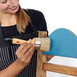 Chalk Wax Paint Brush 4PCs Set Including 3 Small Paint Brushes for Furniture Painting and 1 Large Chalk Brush, Bristle Paint Brushes Set Compatible MODERN ART SUPPLIES A PRODUCT OF SMARTVISION CO