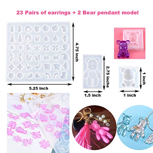 EuTengHao 229Pcs DIY Jewelry Casting Molds Tools Set More Than 120 Designs Contains 8 Silicone Jewelry Resin with 70 Designs,1 Earring Molds with 25 - WoodArtSupply