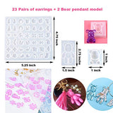 EuTengHao 229Pcs DIY Jewelry Casting Molds Tools Set More Than 120 Designs Contains 8 Silicone Jewelry Resin with 70 Designs,1 Earring Molds with 25 EuTengHao