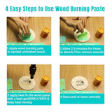 DGAGA Wood Burning Paste Wood Burning Gel for Heat Gun Heat Activated Paste for Craft Chalk Paste for Wood Burning Etching Marker Stencil Wood DGAGA