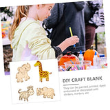 SEWACC 40pcs Paint Wooden Unfinished Embellishment Decoration Home Decor Wood Hanging Animal Shaped Confetti Slice Cutouts Accessories Shapes Forest SEWACC