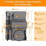 Boyistar Art Portfolio Carry Bag 20" x 26", Canvas Art Portfolio Backpack Traveling Outdoor Drawing Portfolio Case Large Capacity Artist Carrying Boyistar