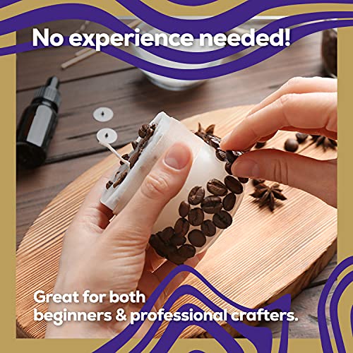 Roxy Epoxy DIY Candle Making Kit Gold - Complete Supplies Set to Make Your Own Candles - Includes 2lb Soy Wax, Candle Tins, Fragrances, Color Dyes, Roxy Epoxy