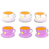 50Pcs Coffee Cup Shape Wood Buttons DIY Scrapbook Photo Album Sewing Knitting Decor - Multicolor PUDOCK