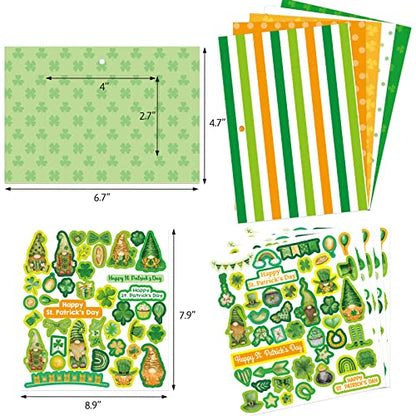ceiba tree St. Patrick's Day Craft Kits for Kids Picture Frame Craft Happy St. Patrick's Day Photo Frame Cards with Stickers Shamrock Party School