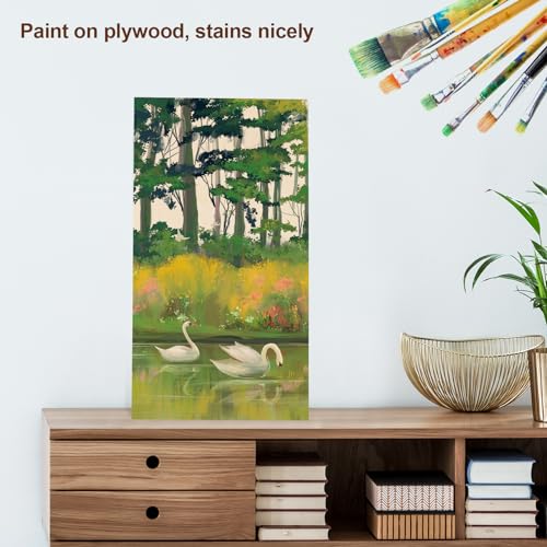 6 Pack Basswood Sheets for Crafts - 12 x 16 x 1/8 Inch - 3mm Thick Large Plywood Sheets Unfinished Bass Wood Boards for Laser Cutting, Wood Burning PONGJA