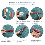 Dorhui Leather Craft Tools Kit, Leather Working Tools and Supplies for Christmas Gift Leather Craft Stamping Tool Waxed Thread Groover Awl Stitching Dorhui