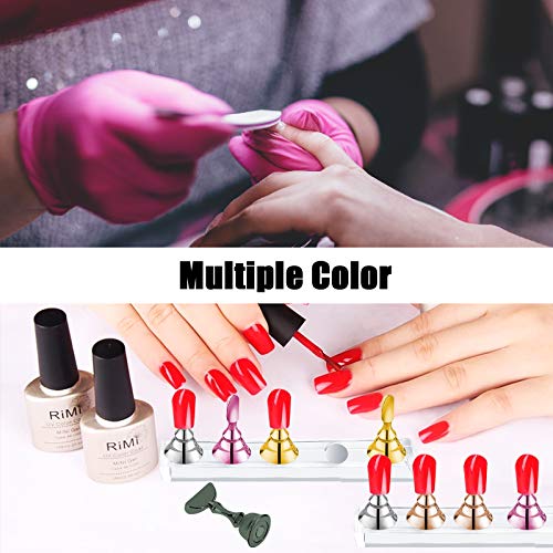 2 Sets Pink Nail Stand for Press on Nails Display, Magnetic Fake Nails Holder for Painting Nails Practices, Beginner Acrylic Nail Art Kit JUSTOTRY