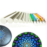 Mandala Rock Painting Pen Dot Dotting Tools Stencil Brush Set 12 PCS Flat Head 4mm 5mm 6mm 8mm 10mm 12mm 14mm Diameter 5 Stylus (set1) alt2day