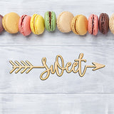 Sweet Right Arrow Wood Sign Home Decor Wall Art Hanging Rustic Unfinished 12" x 3" Woodums