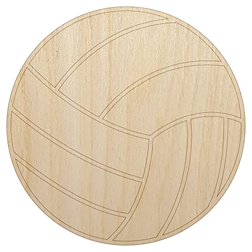 Volleyball Sport Unfinished Wood Shape Piece Cutout for DIY Craft Projects - 1/8 Inch Thick - 4.70 Inch Size Sniggle Sloth