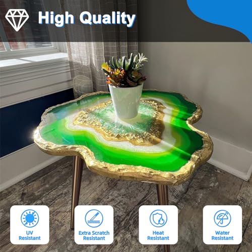 Shabebe Table Top Epoxy Resin 1 Gallon, Super Gloss & Crystal Clear Epoxy Resin Kit with UV Resistant & Self Leveling, Non Toxic Food Safe for River Shabebe