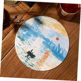 FUNOMOCYA 5pcs Wooden Blank Hanging Tag Tree Slab Unfinished Wood Circle Disc DIY Wooden Door Plaque Circle Wood Blanks Wooden Log Slices DIY Yard FUNOMOCYA