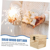 NOLITOY 4pcs Box Wooden Gift Box Unfinished Unpainted Chest Wooden Storage Chest Wood Trinket Containers Snack Food Gifts Storage Bins Jewelry Wood NOLITOY