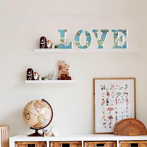 5ARTH 4 inch A White Wood Letters, Unfinished Wood Letters for Wall Decor Standing Wood Sign Board for Craft Home Decoration Projects