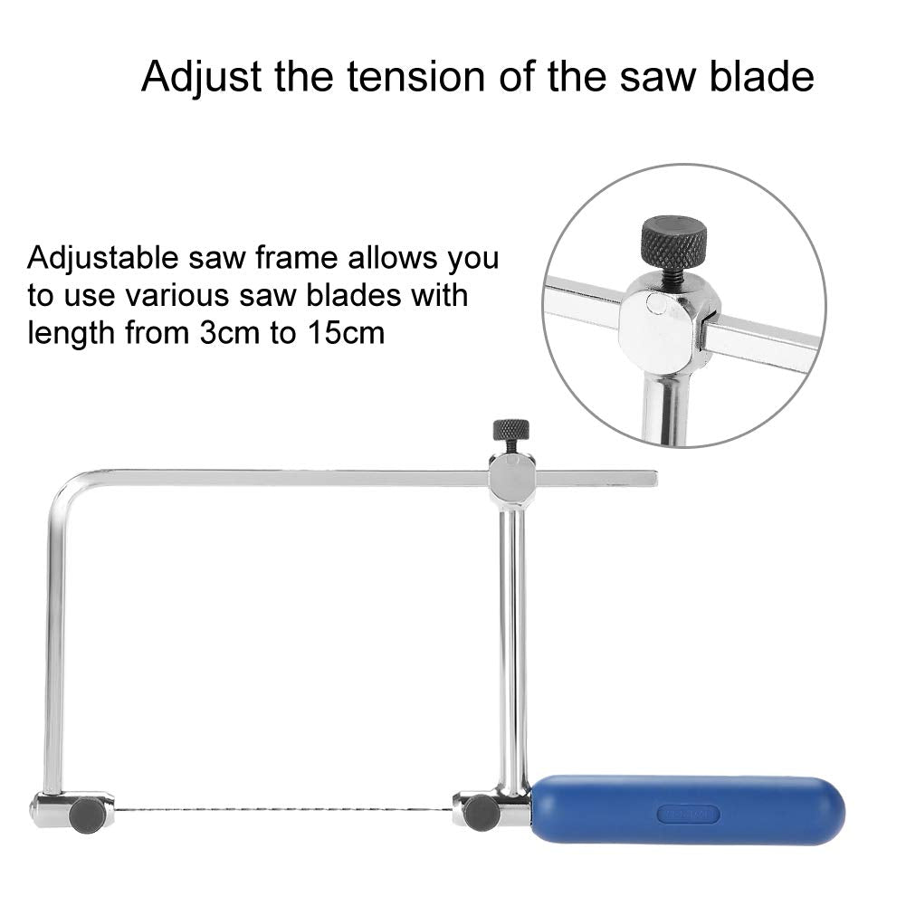 Coping Saw, Adjustable Scroll Saw, High Carbon Steel Handsaws Jewelers Saw, Saw Frame with Blades for Woodworking Jewelry Plastic Metal Wood Cutting Yosoo Health Gear