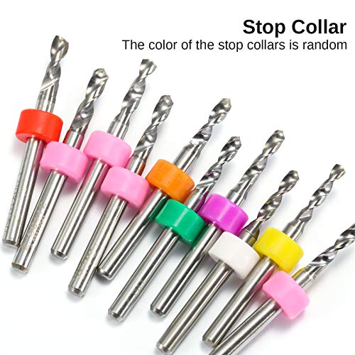 Genmitsu 30pcs PCB Drill Bits Set, 0.1mm-3.0mm, 1/8" Shank Spiral Flute CNC Router Bits for Print Circuit Board Jewelry CNC Engraving, PD30A Genmitsu