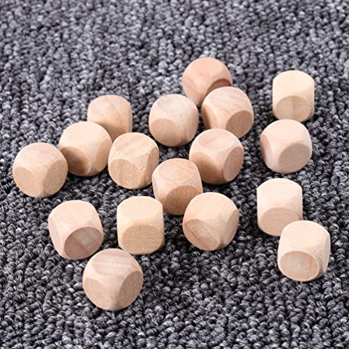 Toddmomy Blank Puzzle Blank Puzzle 100pcs Unfinished Wooden Dice Blank Square Blocks 6 Sided Wood Cubes Natural Wood Dice for DIY Printing Engraving