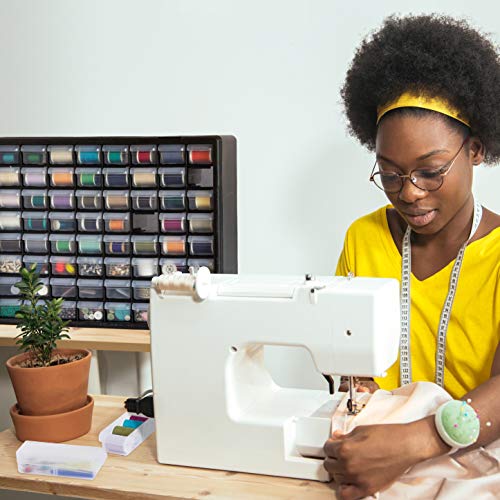 Akro-Mils 10144, 44 Drawer Plastic Parts Storage Hardware and Craft Cabinet, 20-Inch W x 6.37-Inch D x 15.81-Inch H, Black Akro-Mils