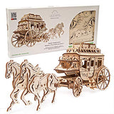 UGEARS Mechanical Wooden 3D Puzzle Model Stagecoach Construction Set UGEARS