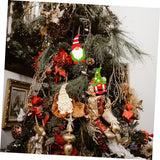 VOSAREA 40pcs Dwarf Wood Chips Wood Gnome Hanging Ornament Unfinished Wooden Gnomes Unfinished Wood Gnome Xmas Wood Cutouts Unfinished Wood Cutouts VOSAREA