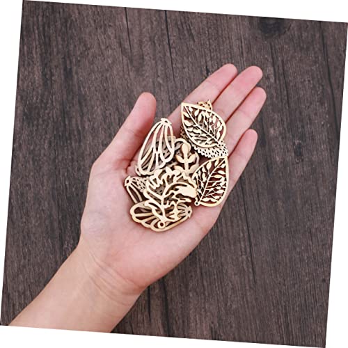 COHEALI 50pcs Wooden Gift Tag Unfinished Wood Shapes Wood Cutouts to Paint Wooden Craft Shapes Wood Cutouts for Crafts Wood Cutout Shapes Wooden COHEALI