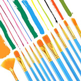 AROIC Painting Brush Set, 20 Packs /240 Pcs, Nylon Brush Head, Suitable for Oil and Watercolor, Perfect Suit of Art Painting, Best Gift for Painting AROIC