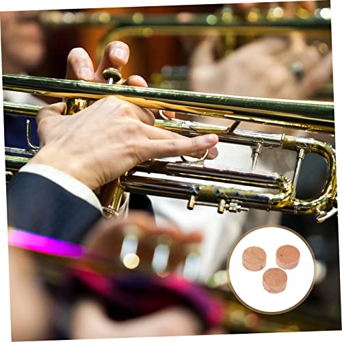SUPVOX 3Pcs Drain Valve Cork Pad trombone water key cork trombone key pads trombone wood cork pads wooden trombone pads trumpet water key cork SUPVOX