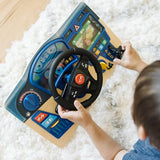 Melissa & Doug Vroom & Zoom Interactive Wooden Dashboard Steering Wheel Pretend Play Driving Toy - Kids Activity Board, Toddler Sensory Toys For Ages Melissa & Doug