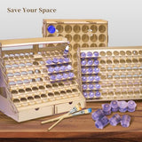 Sokipa Craft Paint Storage-Wall-mounted Arylic Paint Organizer - Vertical Paint Rack Stand for Apple Barrel, Folkart-2oz Craft Paints- 49 Holes Sokipa