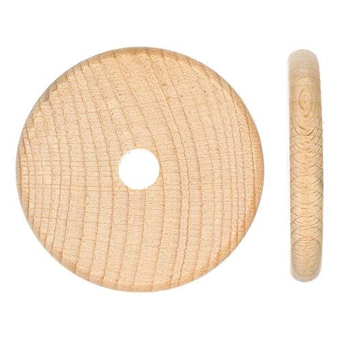 Natural Unfinished Wooden Disc Beads in 3 Inches – DIY Arts and Crafts Projects and More - WoodArtSupply